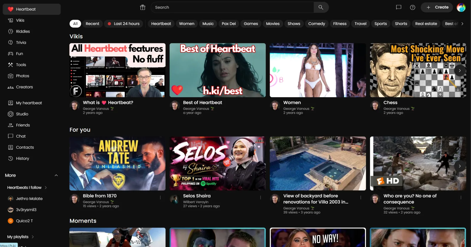Screenshot of Heartbeat