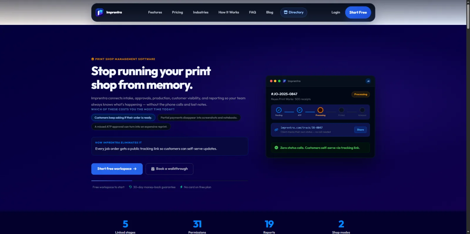 Screenshot of Best Print Shop Management Software | Top Job Order & Payment System - Imprentra