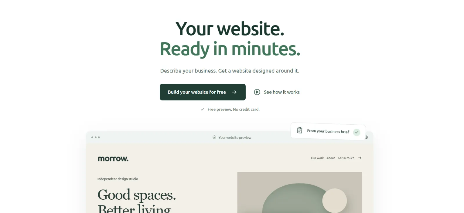 Screenshot of KwikWeb Studio Beta — AI Website Builder