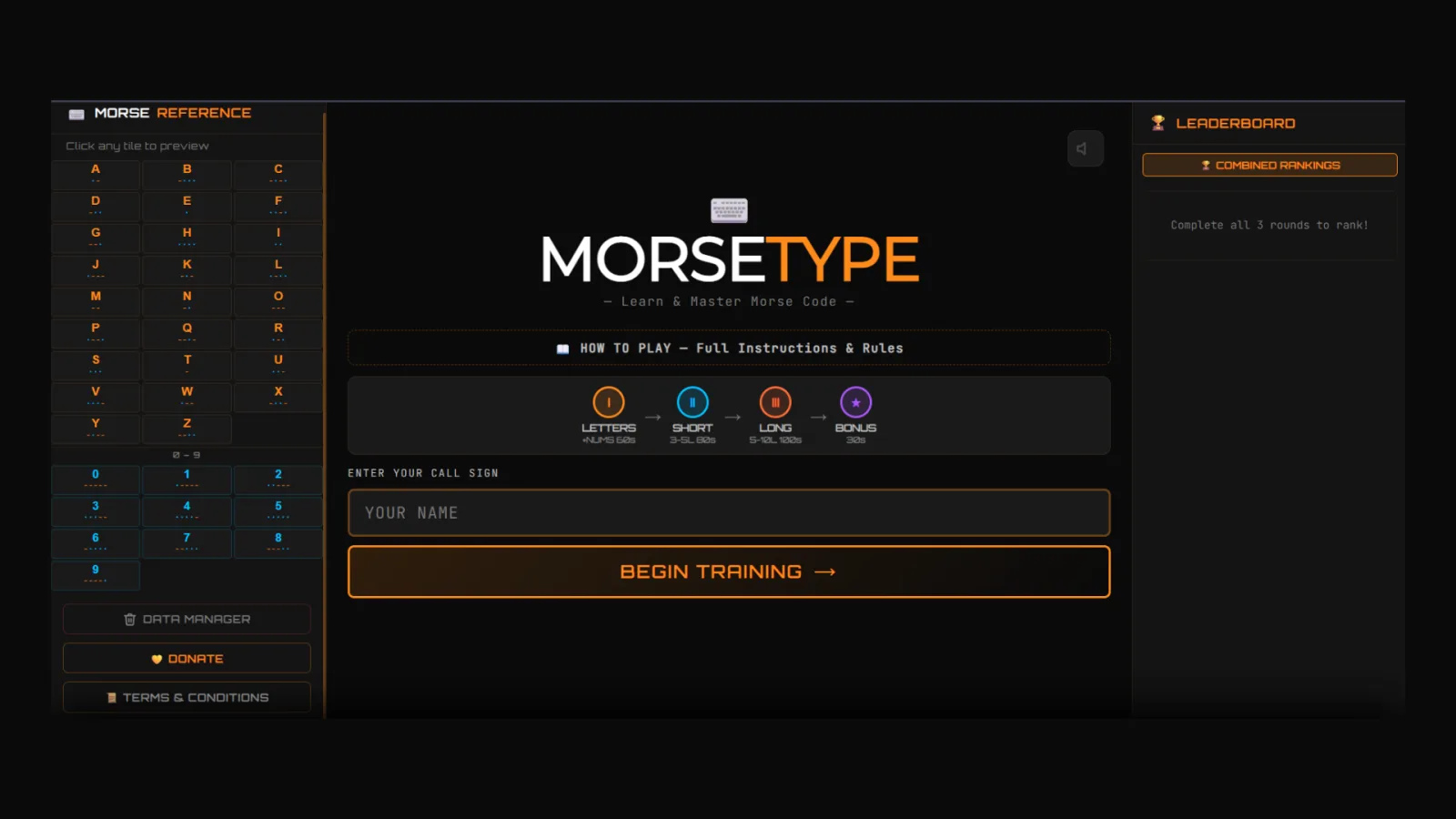 Screenshot of MorseType — Master Morse Code Anywhere, Anytime