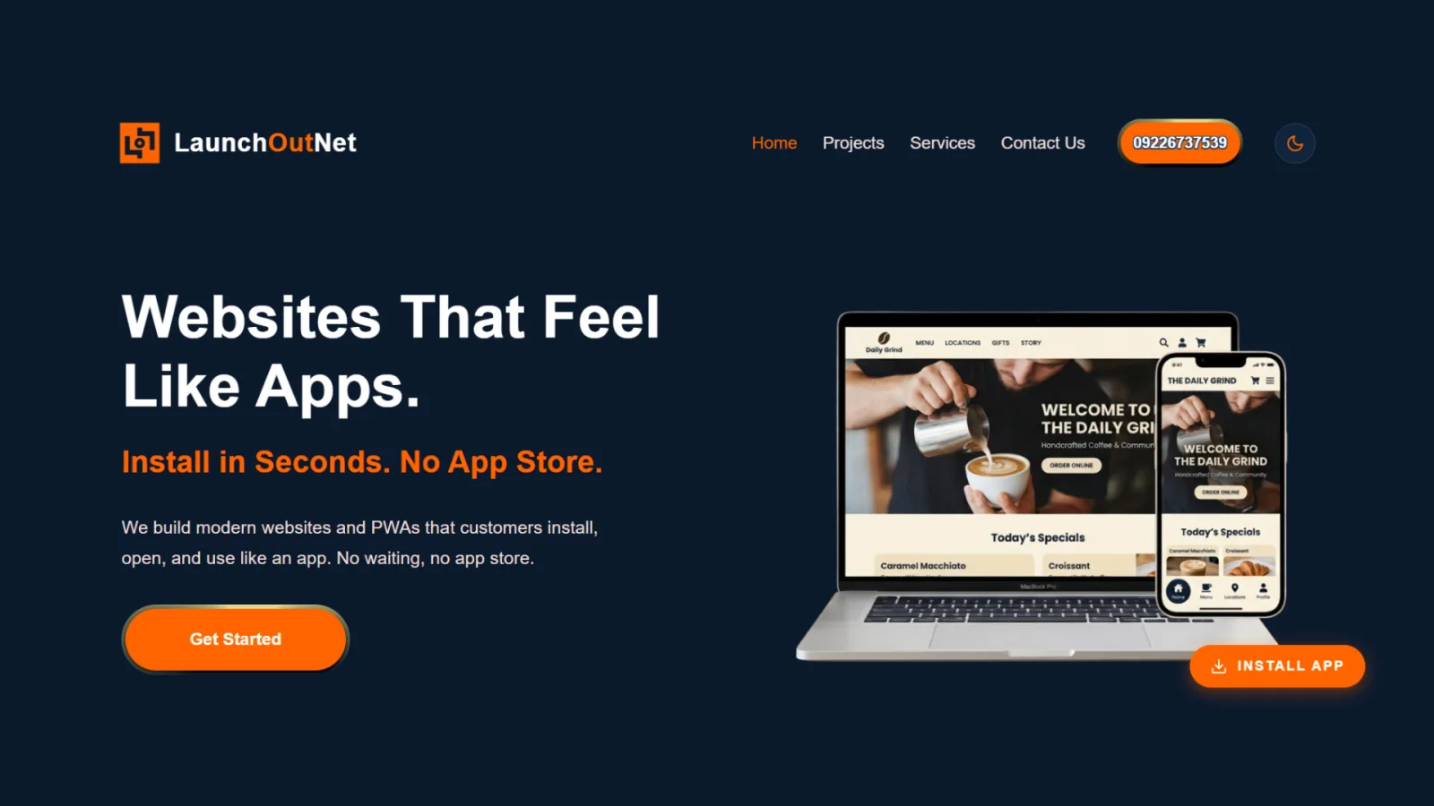 Screenshot of LaunchOutNet
